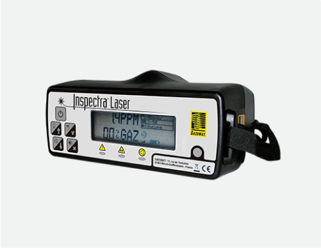 An image of Ecotec's Inspectra portable optical detection device, used in the field to accurately and reliably detect methane and other gasses.